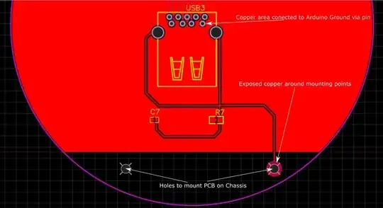 EasyEDA PCB implementation of schematic