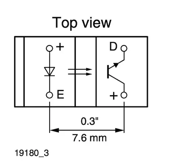 Data Sheet Diagram of TCST2300 sensor