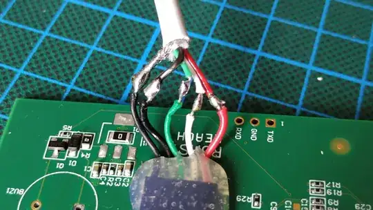 Photo of connected USB-C cable