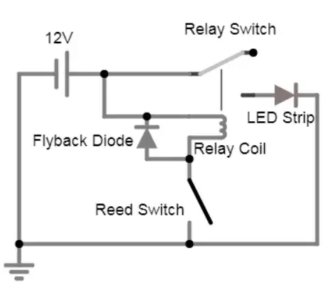 reed switch driving relay