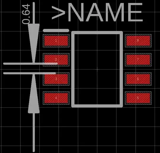 image showing spacing between PCB pads
