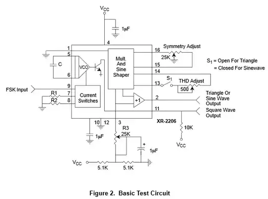 XR2206 single supply