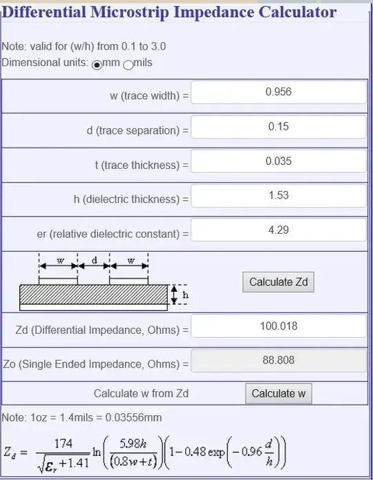 differential impedance microstrip calculator
