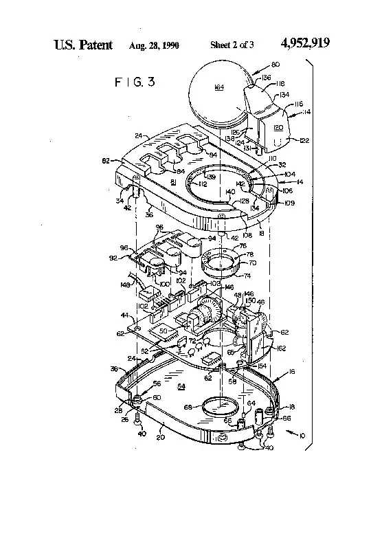 Trackball mechanism US 4952919 A