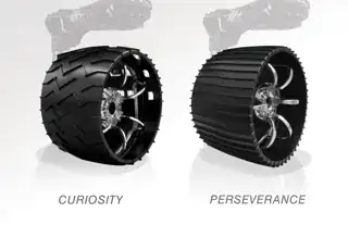 Curiosity vs Perseverance wheels