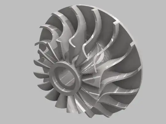 CAD-modeled impeller