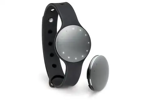 Misfit Shine fitness band; the micro-perforation on dial is invisible when unlit.