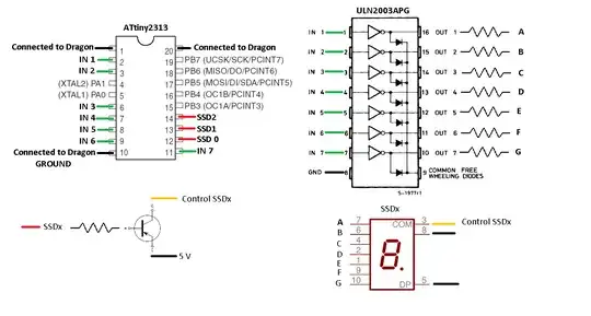 connecting 7 segment display to ULN2003