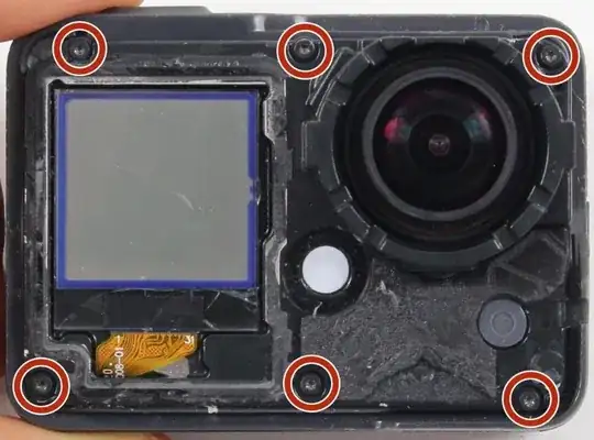 Front of camera with exterior housing removed
