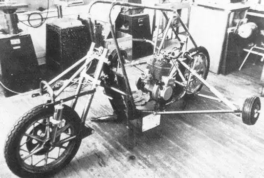 rear-steering motorcycle
