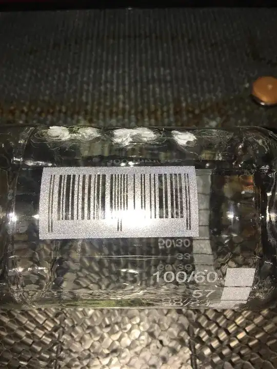 light engraved bar code