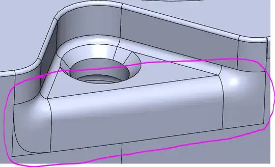 desired edge fillet shape