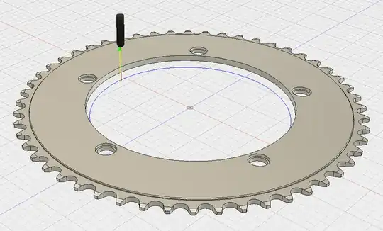 An alloy part requiring a large cutout