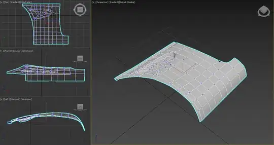 3DSMAX spline model of a fender
