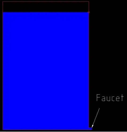 Water tank with faucet on the bottom side