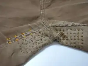 How to Mend and Reinforce Pants Crotch Using Sashiko Stitching