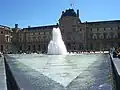 Fontaine de la Pyramide, Cour Napoleon I of the Louvre