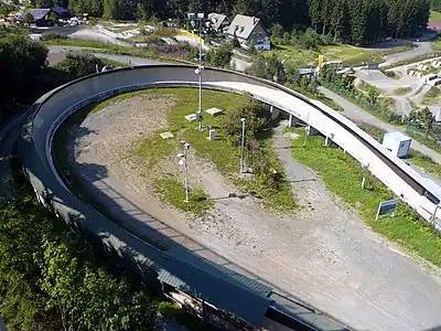 Winterberg bobsleigh, luge, and skeleton track, Omega-Turn