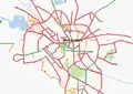 OpenStreetMap rendering of Bucharest city center, 2007-12-24