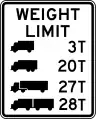 Delaware: maxweight=3 st maxweight:hgv:conditional=20 st @ (axles=3); 28 st @ (trailer) maxweight:hgv_articulated=27 st