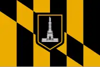 Panoramic view of the Baltimore Inner Harbor and Harbor Point waterfront development as seen from the Domino Sugar factory.