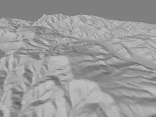 First attempt of SRTM height data rendering