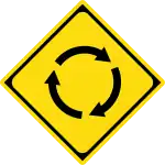 警戒標識「ロータリーあり（201の2）」