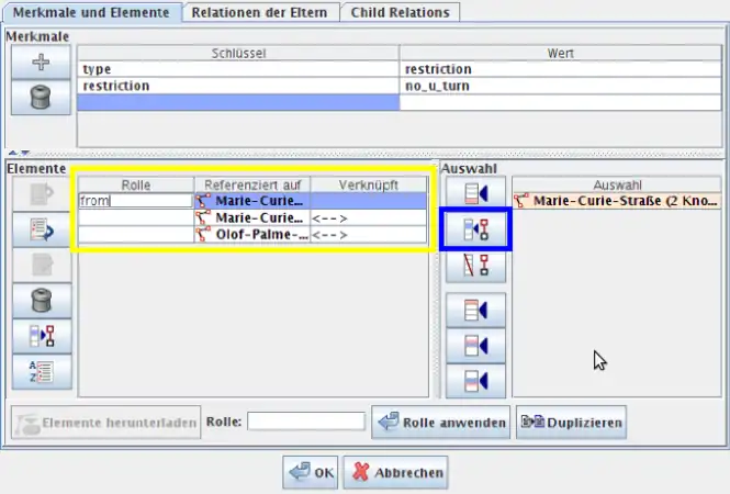 Abbildung 6: Mitgliedern der Relation Rollen zuweisen.