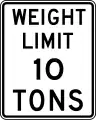 United States: maxweight=10 st (specify unit as short tons)