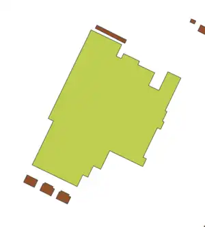 Region around Old Robert E. Aylor Middle School after joining OSM and VGIN data