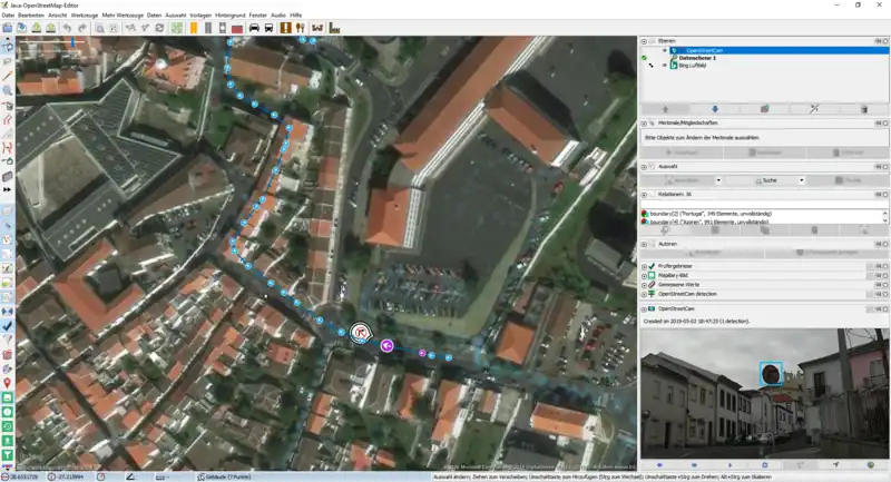 Imaxes do OpenStreetCam en JOSM