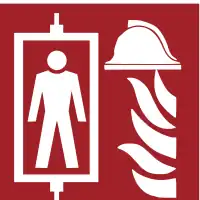 Pictogramm Feuerwehraufzug