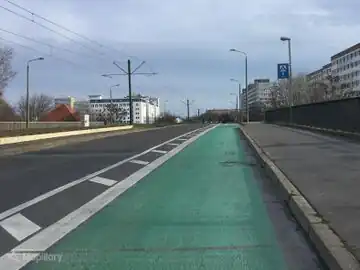 barred_area – road marking indicating a buffer or restricted area. Consider also using cycleway:buffer=* in this case.