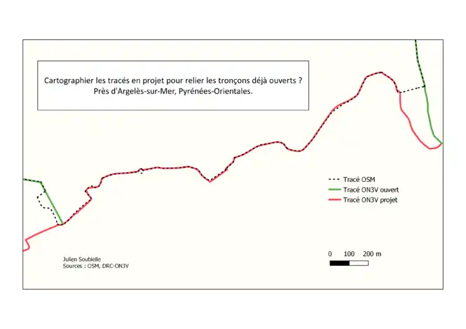 Relier les portions de tracés ouvertes ?