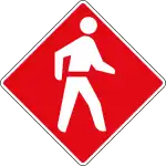 South Africa "Beware of Pedestrians" sign