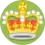 a yellow crown on a green background