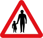 UK pedestrian ahead zone