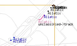 3 moved nodes in blue, some new in black and a reclassified highway.
