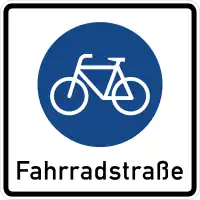 Beginn der Fahrradstraße