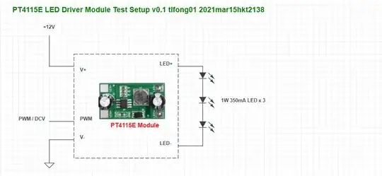 led module test setup