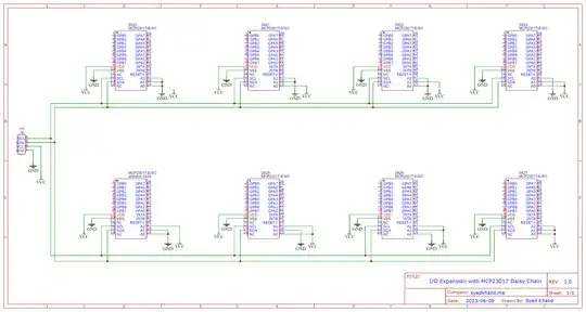 I/O Expander using 8 MCP23017 Daisy Chain