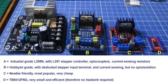 l298n and tb6612fng motor ddrivers