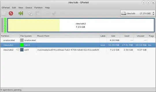 screenshot of GParted