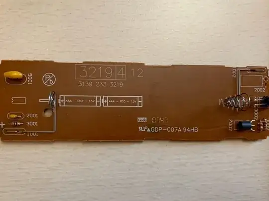 This is what the circuit board looks like from the bottom