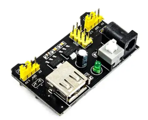 The power supply which I want to power the breadboard with