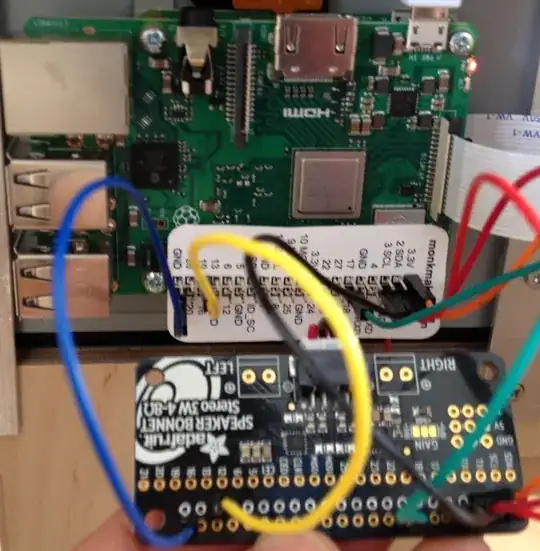 Raspberry Pi with bonnet connected with jumper wires