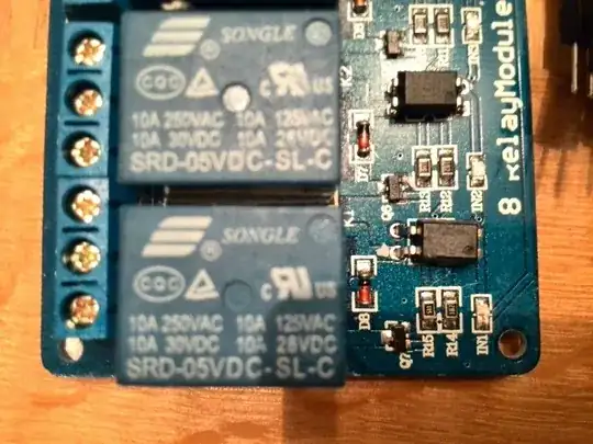 close up of relay circuit