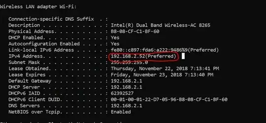 IP address in red circle