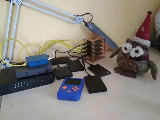 Basically 5 Raspberry PI's and 5 HDD's