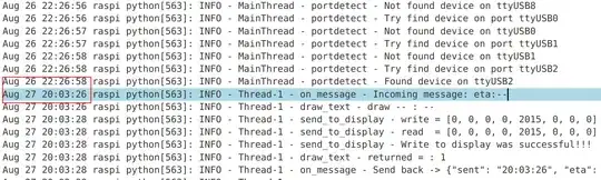 Log fragment with a highlighted part